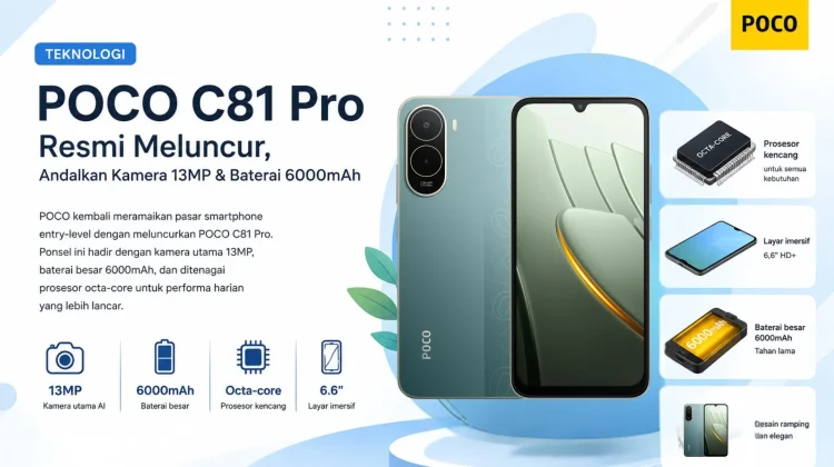 Harga Sejutaan, Poco C81 Pro Meluncur Resmi di Pasar Indonesia