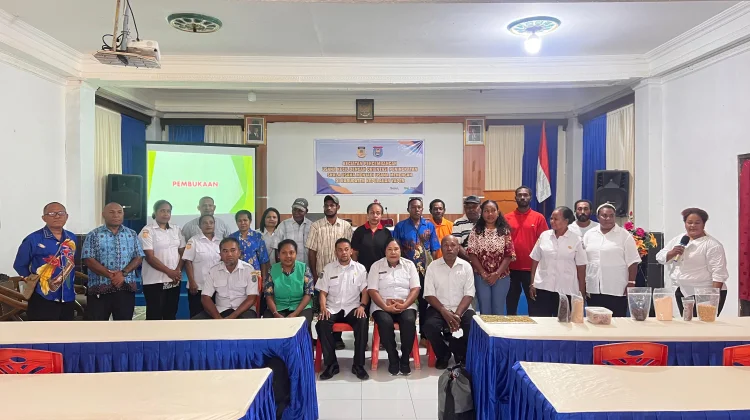 Dinas Tenaga Kerja Provinsi Papua dan Dinas Koperasi Yapen Gelar Bimtek Olahan Tep