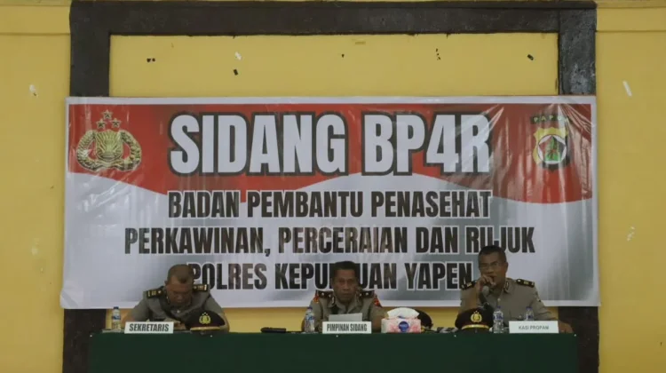 Polres Kepulauan Yapen Gelar Sidang BP4R bagi Dua Personel yang Akan Menikah