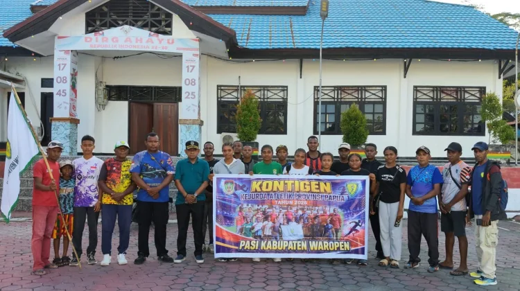 Pemkab Waropen Resmi Lepas Kontingen Atletik menuju Kejurda Papua
