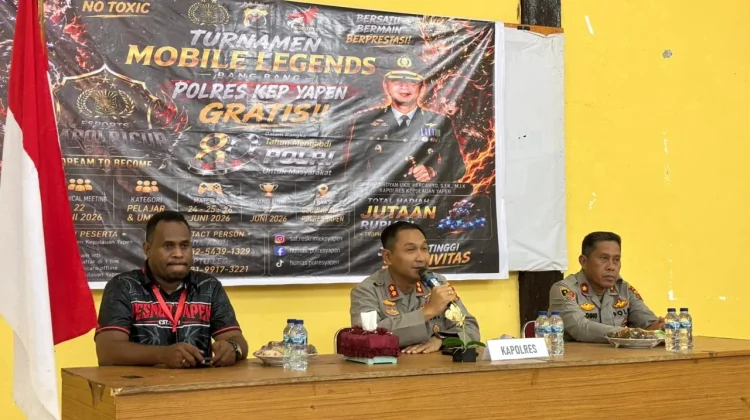 Turnamen Mobile Legends Polres Kepulauan Yapen Meriahkan HUT Bhayangkara ke-80
