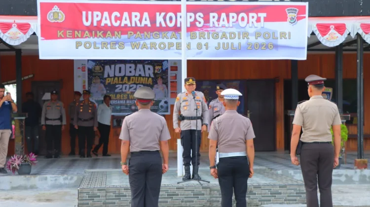 20 Personel Polres Waropen Naik Pangkat Periode 1 Juli 2026