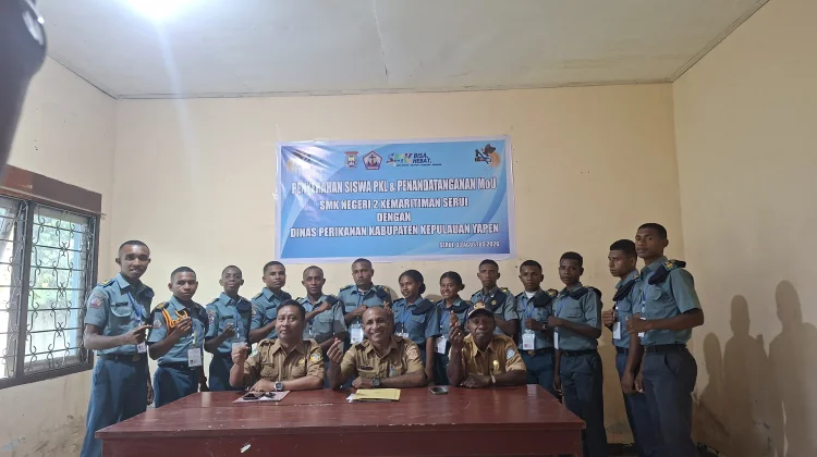 SMK Negeri 2 Kemaritiman MoU Dinas Perikanan Yapen