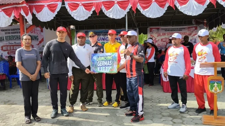 Distrik Waropen Bawah Luncurkan Germas Sambut HUT Kemerdekaan