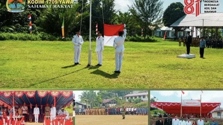 Koramil 1709-04/Ansus Kobarkan Semangat HUT Kemerdekaan ke 81 Tahun