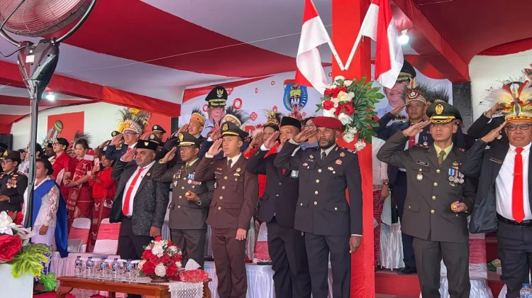 Upacara Peringatan HUT Kemerdekaan RI Yapen Penuh Khidmat
