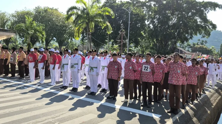 45 Regu Ikuti Lomba Gerak Jalan HUT RI ke-81 di Yapen
