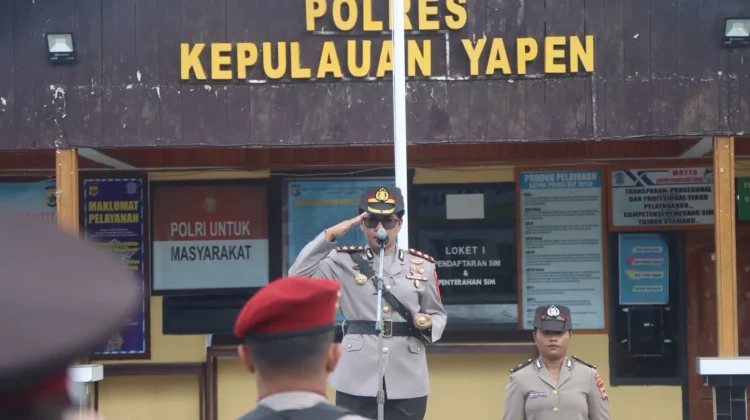 Kapolres Yapen Pimpin Upacara Memperingati Hari Juang Polri.