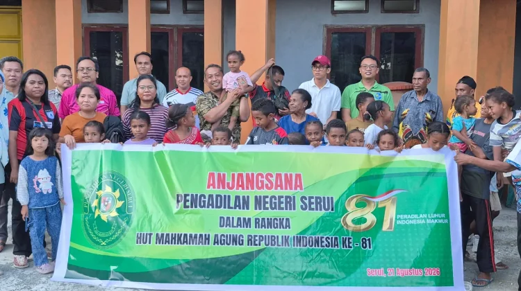 Pengadilan Negeri Serui Gelar Anjangsana Bakti Sosial HUT MA RI ke-81