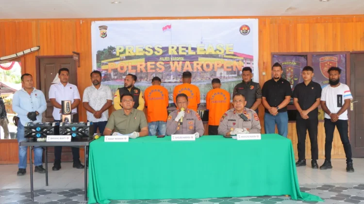 Polres Waropen Ungkap Pencurian Gudang Toko Alifa, Enam Orang Tersangka