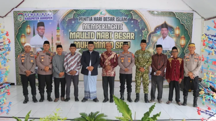 Pemda Waropen Bersama Polres Waropen Gelar Peringatan Maulid Nabi Besar Muhammad