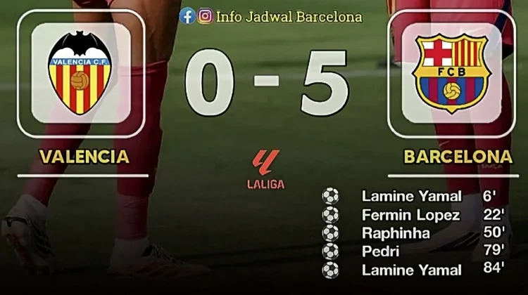 Barça Bantai Valencia 5-0 di Mestalla, Yamal Menggila