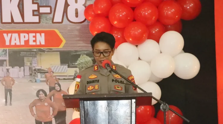 Kapolres Kepulauan Yapen Minta Polwan Tingkatkan Pelayanan