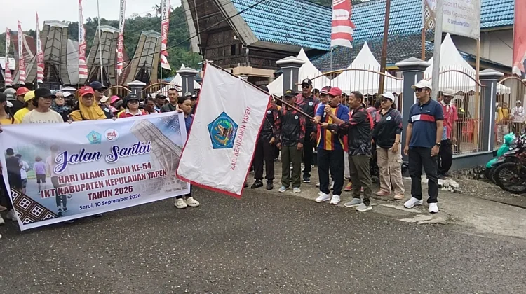 HUT IKT ke-54 di Yapen, Panitia Gelar Jalan Santai Berhadiah