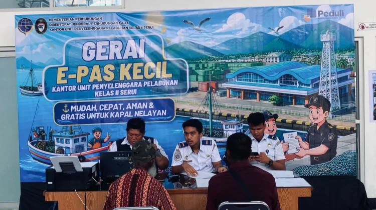 Sambut Harhubnas 2026, UPP Serui Buka Gerai E-Pas Kecil bagi Nelayan