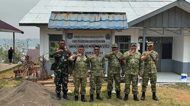 Kunker Dandim 1709/Yawa Tekankan Kualitas Manfaat Revitalisasi Sekolah