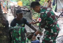 TMMD 127 Kodim Yawa Pemeriksaan Pengobatan Warga