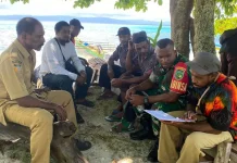 Serda Samuel Papare Komsos Bersama Aparat Kampung Serewen