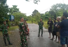 Babinsa Warbah Silatuhrami Bersama Warga Kampung Botawa