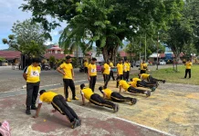 Polres Yapen Gelar Tes Kesamaptaan Jasmani