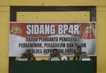 Polres Kepulauan Yapen Gelar Sidang BP4R bagi Dua Personel yang Akan Menikah
