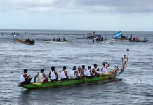 KNPI Yapen Kolaborasi Waadefai Cup II Gelar Lomba Dayung Perahu Balap Motor 15 PK