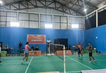 Babak Penyisihan Turnamen Badminton Polres Kepulauan Yapen