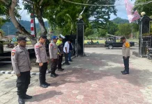 Serah Terima Piket Penjagaan Polres Kepulauan Yapen.