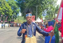 Pramuka Siap Dukung Pengibaran Bendera Merah Putih Yapen