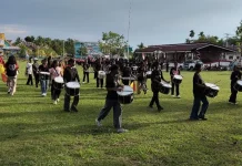 Drumband Melodi Pemda Waropen Siap Iringi Penurunan Bendera Hut RI 81