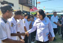 DPRK Waropen Hadiri Peletakan Batu Pasar Ureifaisei