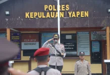 Kapolres Yapen Pimpin Upacara Memperingati Hari Juang Polri.