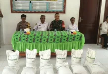 Babinsa Dampingi Penyaluran Banpang di Tarau