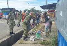 Kodim 1709/Yawa Gelar Karya Bakti Jumat Bersih, Wujudkan Pasar Bersih