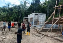 Babinsa dan Masyarakat Bersinergi, Pembangunan KNMP di Maniri