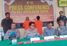 Polres Yapen Amankan Dua Tersangka Kasus Sabu