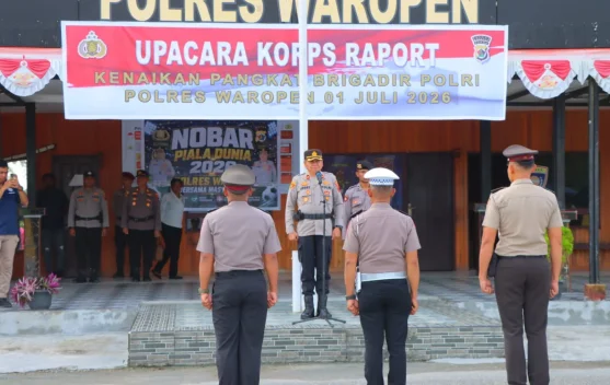 20 Personel Polres Waropen Naik Pangkat Periode 1 Juli 2026