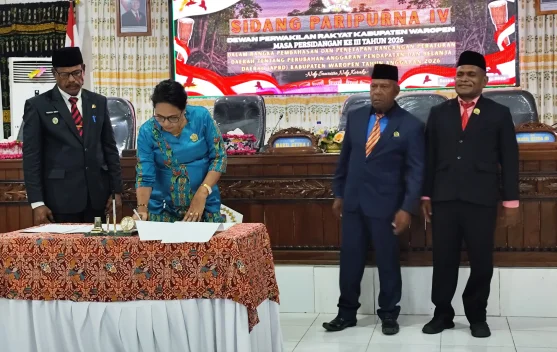 DPRK dan Pemda Waropen Sepakati Perubahan APBD 2026