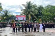 Polres Yapen Gelar Apel Bersama dan Syukuran HUT Bhayangkara ke-80