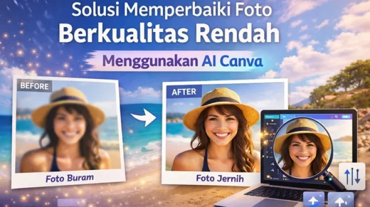 Solusi Memperbaiki Foto Berkualitas Rendah Menggunakan AI Canva