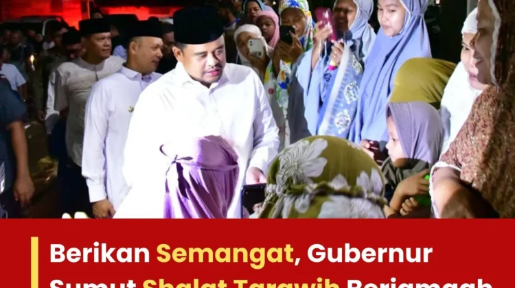 Gubernur Sumut Salat Tarawih Berjamaah di Masjid Al Huda Hutanabolon