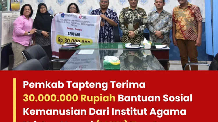 Pemkab Tapteng Terima Bantuan Sosial Kemanusian dari IAKN Tarutung