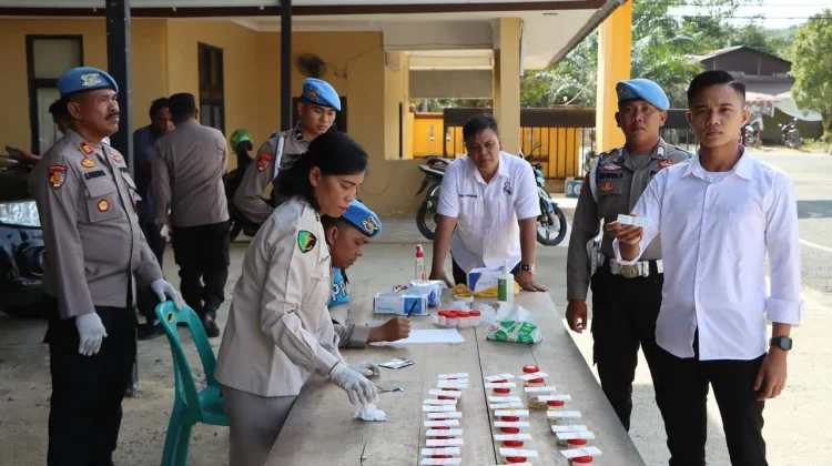 Polres Tapteng Gelar Tes Urine Mendadak