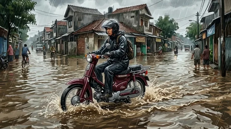 Tips Merawat Motor setelah Menerjang Banjir
