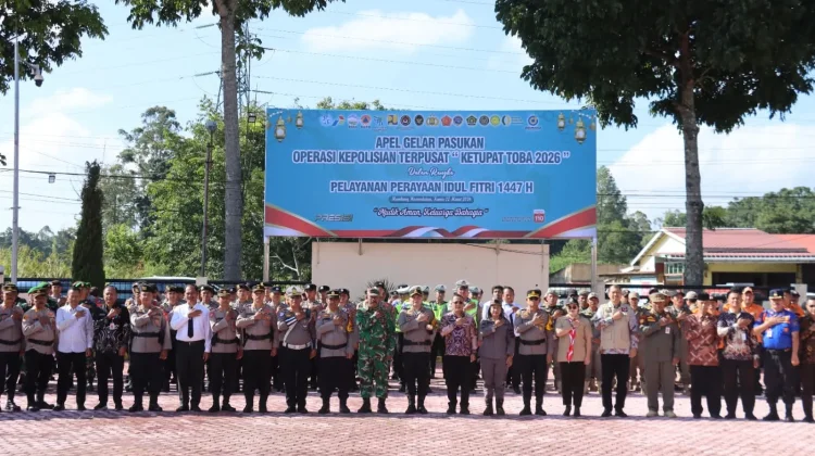 Bupati Ikuti “Apel Gelar Pasukan Operasi Ketupat 2026” di Polres Humbahas