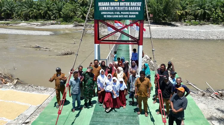 Jembatan Rampung, Warga Barus Berterimakasih ke Presiden dan Kasad