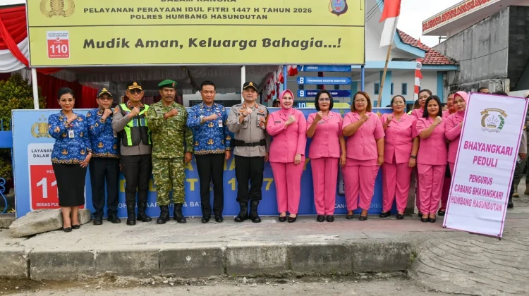Bupati Bersama Kapolres Humbahas Tinjau Pos Pengamanan Lebaran