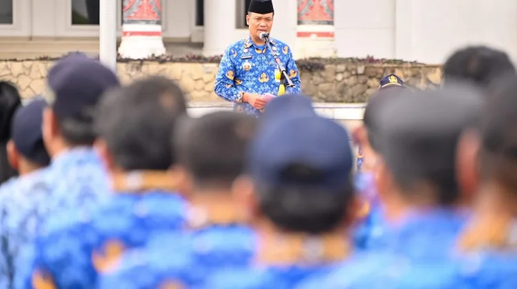 Bupati Humbahas Pimpin Upacara HKN, Disiplin Wajib dan Budaya Kerja