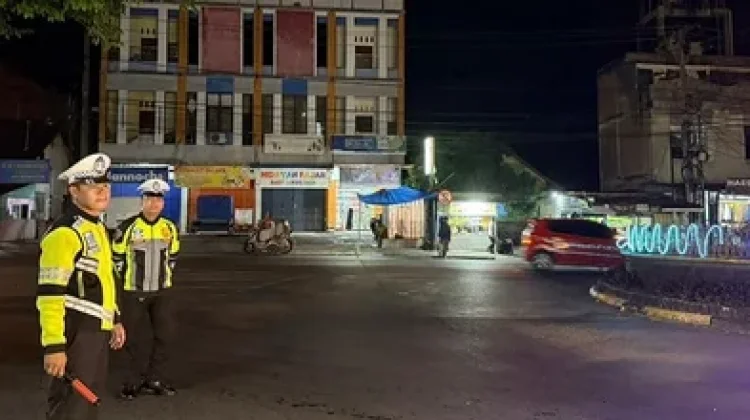 Satlantas Padangsidimpuan Intensifkan Blue Light Patroli pada Malam Hari