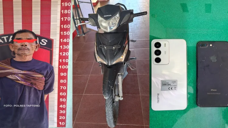 Kurang 24 Jam, Polres Tapteng Ringkus Pelaku Curanmor
